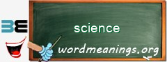 WordMeaning blackboard for science